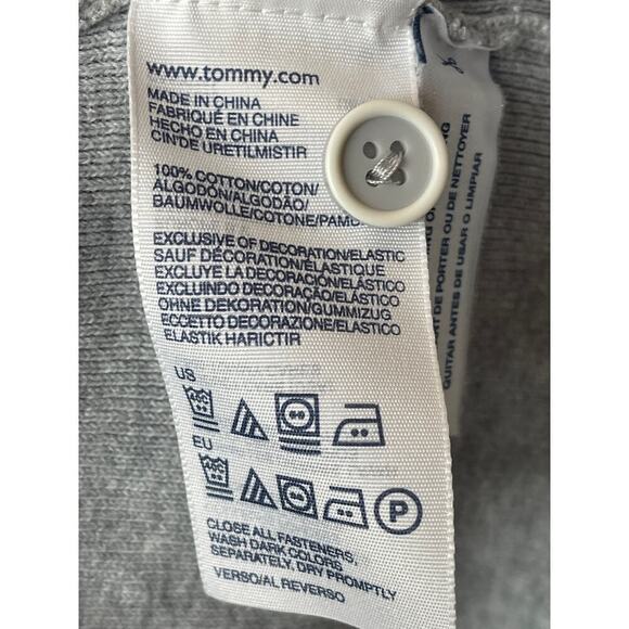 Tommy Hilfiger Grey V-Neck Knit Cardigan Sweater Women's Size L - Picture 4 of 5